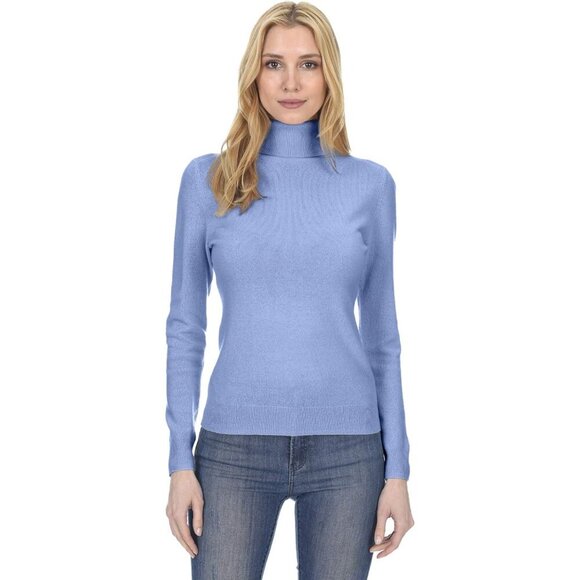 Women’s Merino Wool Turtleneck Sweater Medium Long Sleeve High Neck Pullover